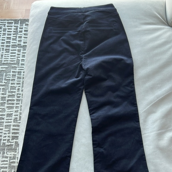 New Joie Duke High Waist Crop Kick Flare Corduroy Pants (Midnight Blue) Size 00 - Picture 5 of 6